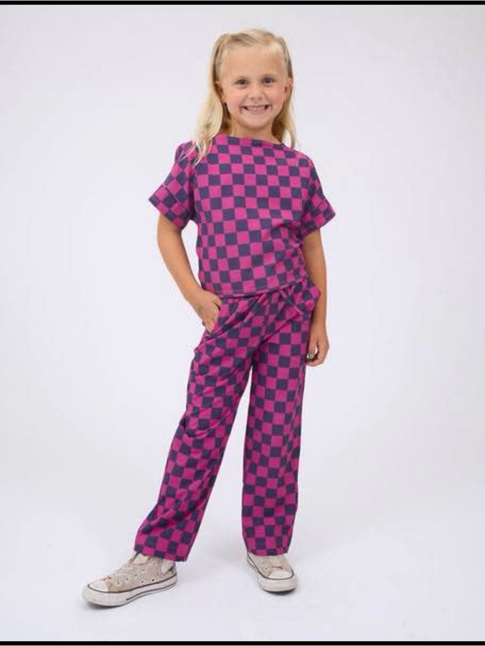 Albion Fit Girls Check Set